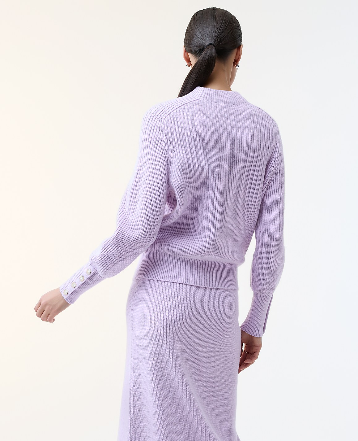 Ribbed Button Sweater