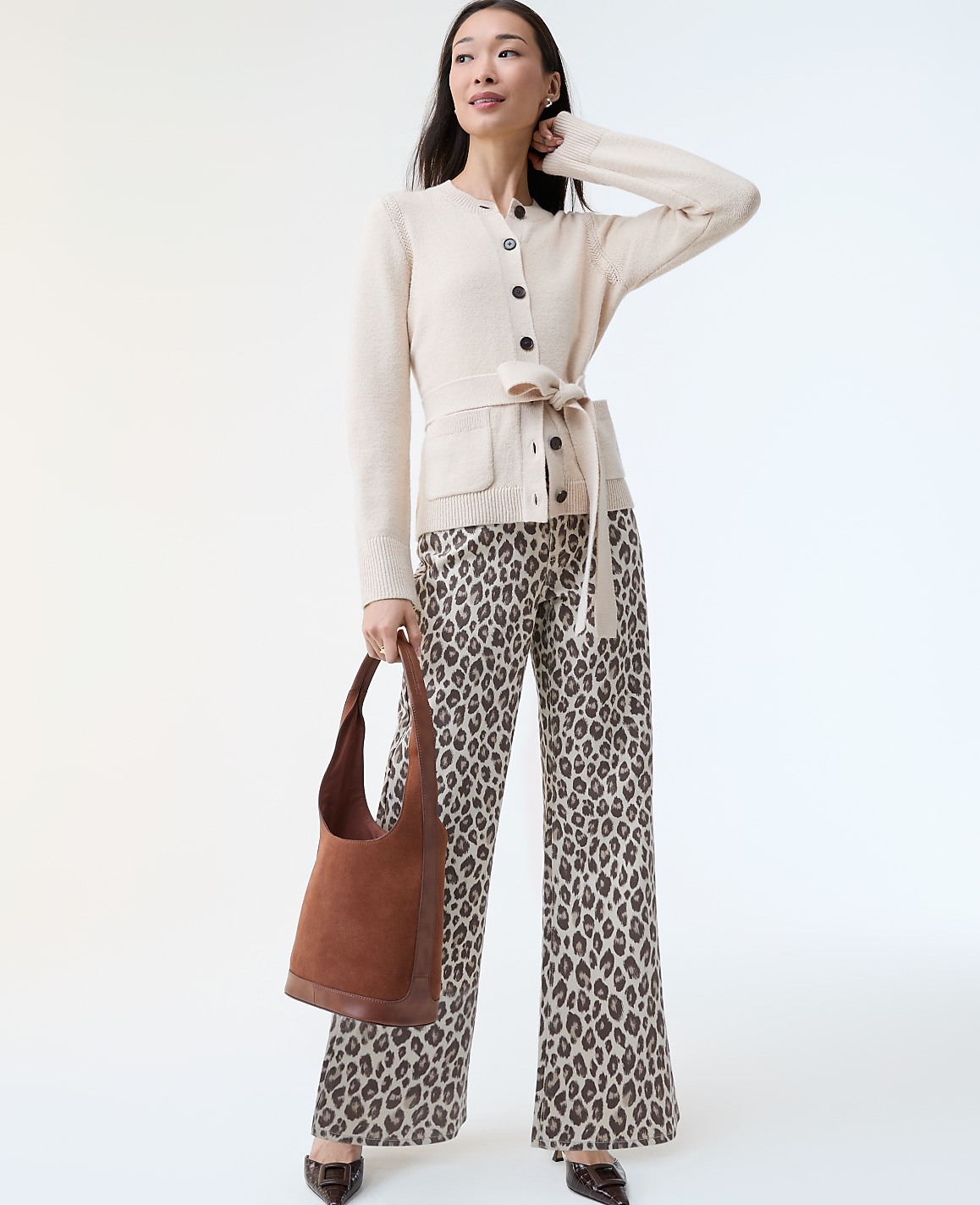 The Wide-Leg Jean in Animal Print