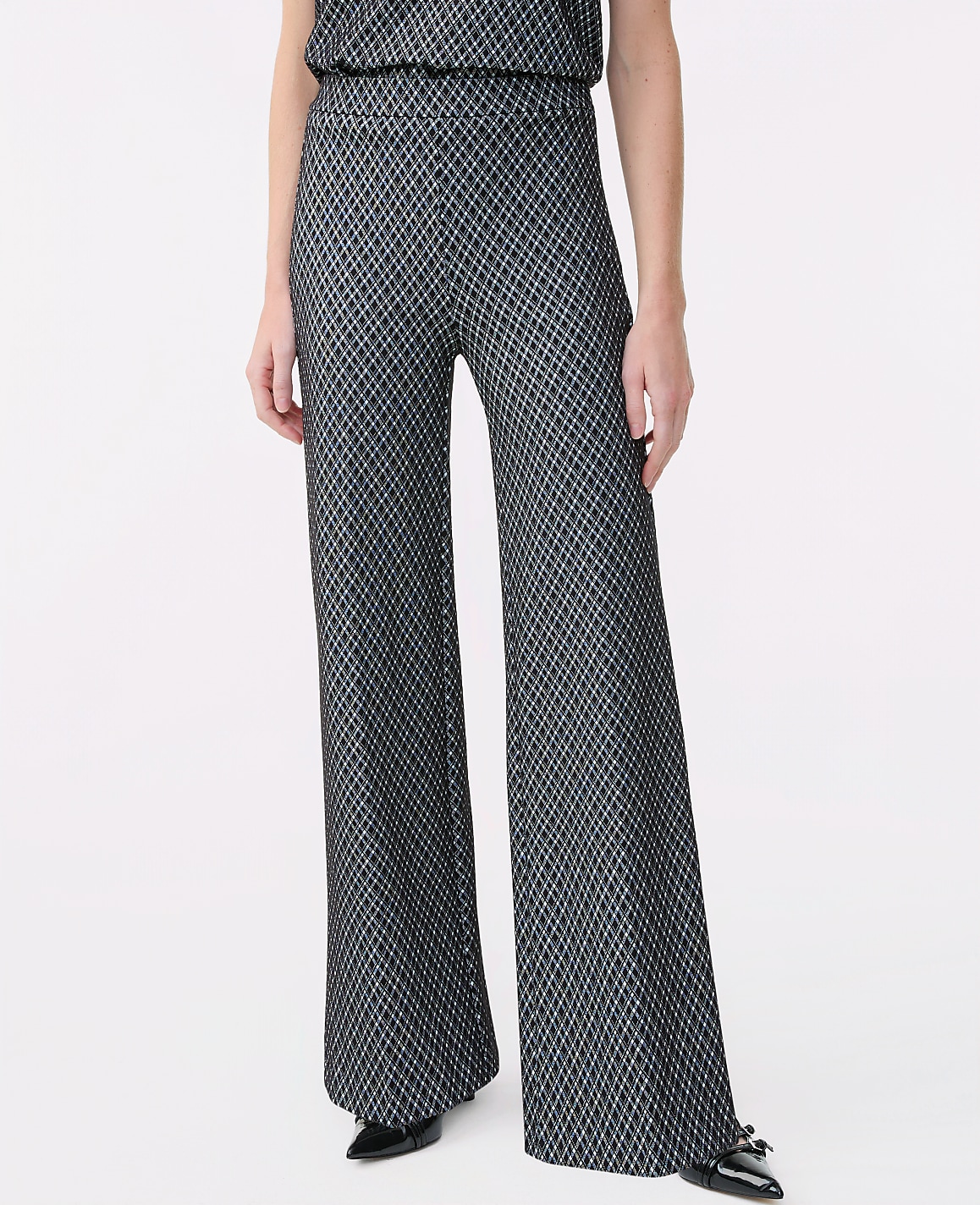 The Petite Side Zip Wide-Leg Pant in Ponte