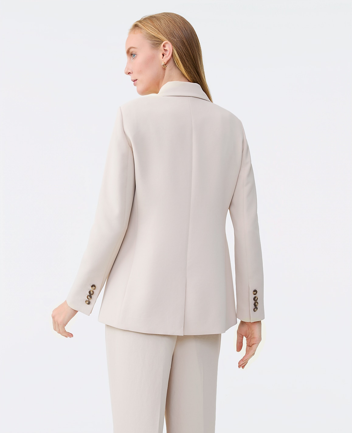 The Tailored Blazer in Textured Crepe