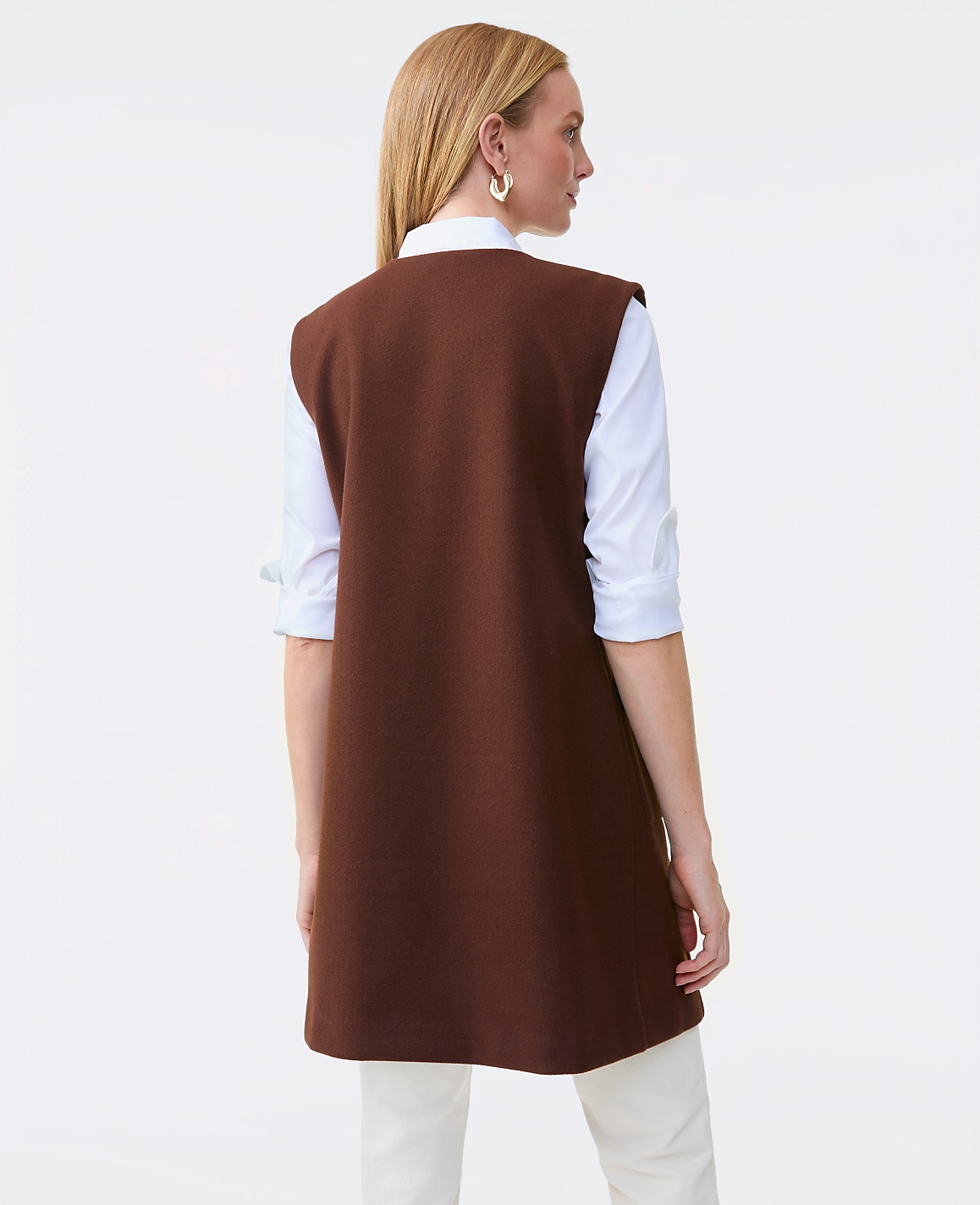 Buttoned Trench Vest