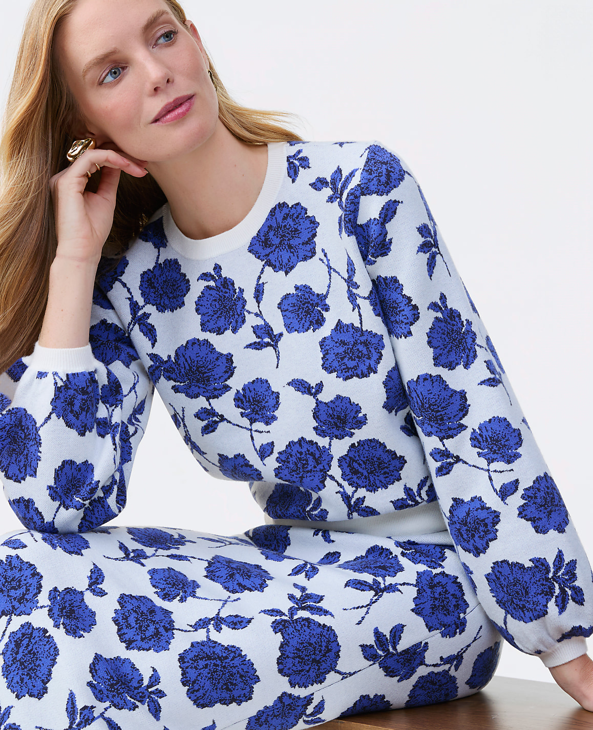 Floral Raglan Sweater