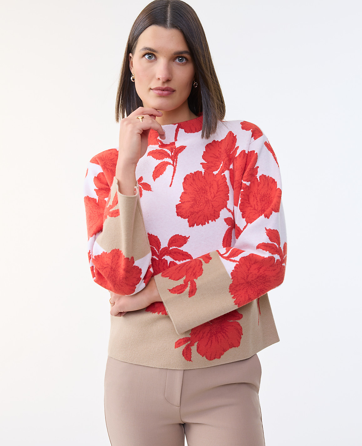 Floral Jacquard Sweater
