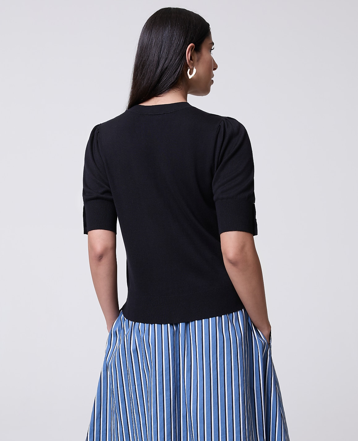 Button Sweater Tee