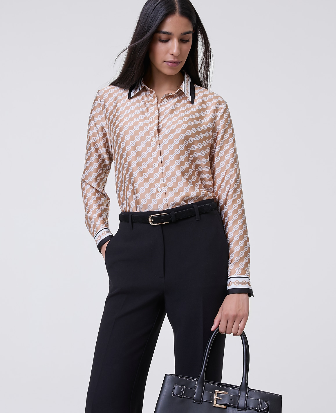 Geo Satin Modern Shirt