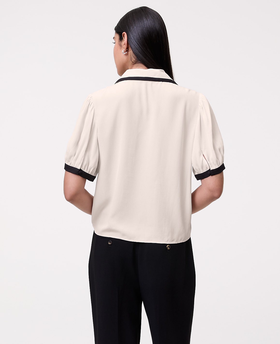 Collared Puff Sleeve Blouse