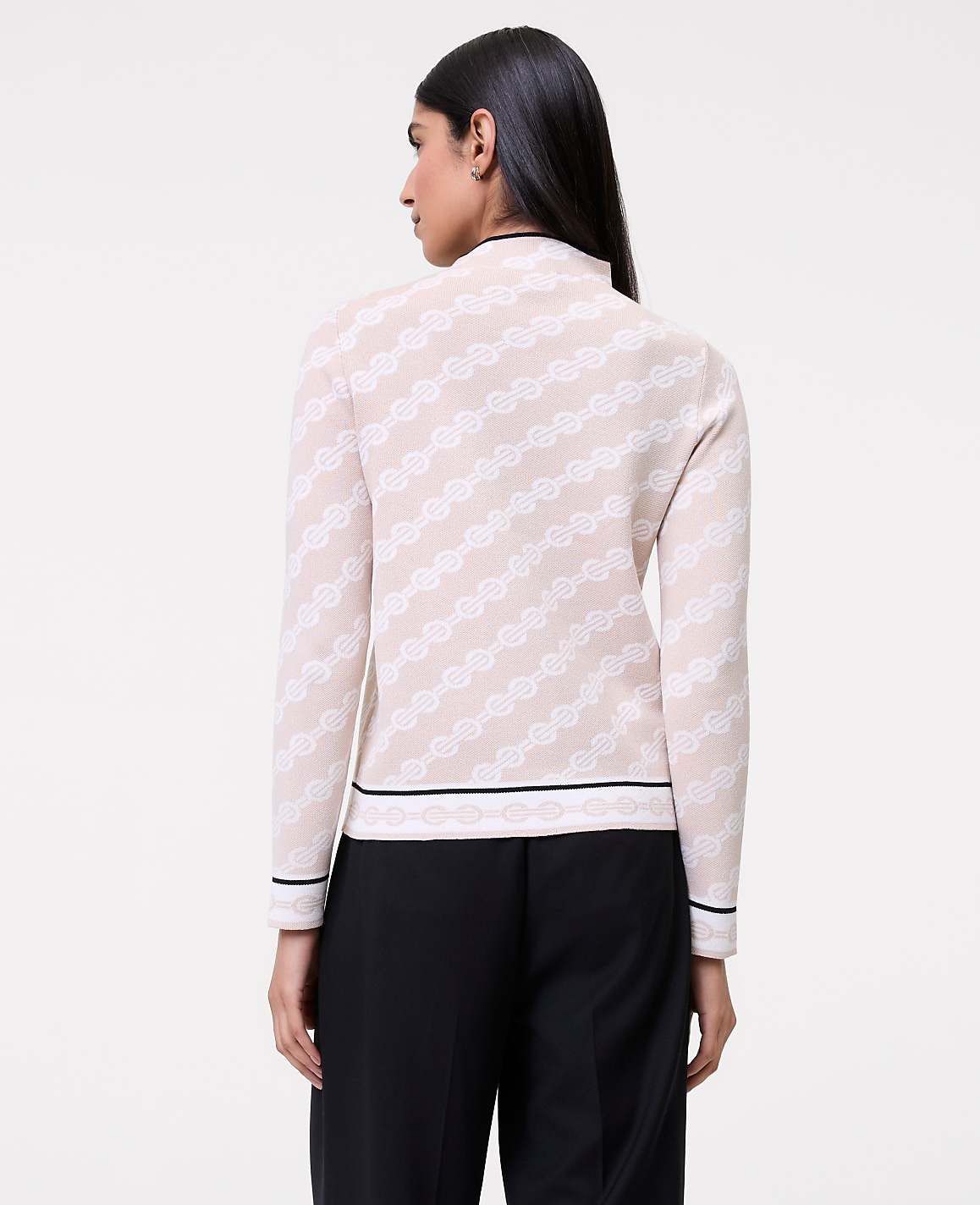 Geo Mock Neck Sweater