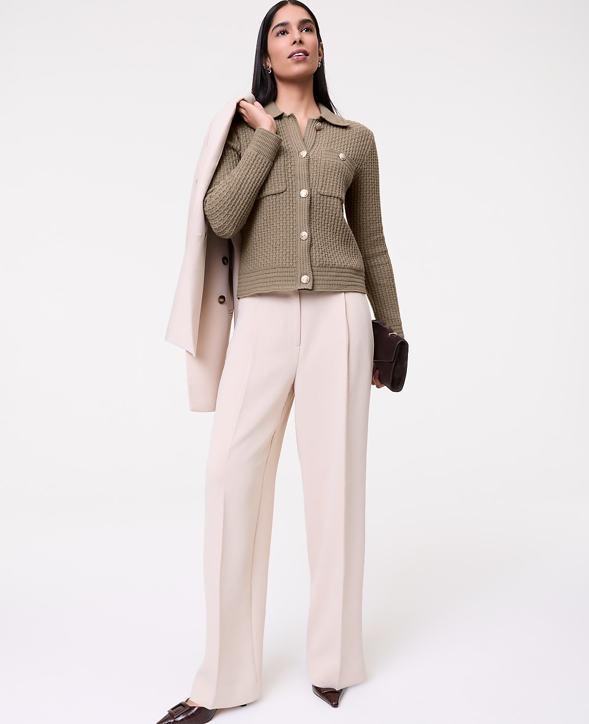 Textured Stitch Sweater Jacket