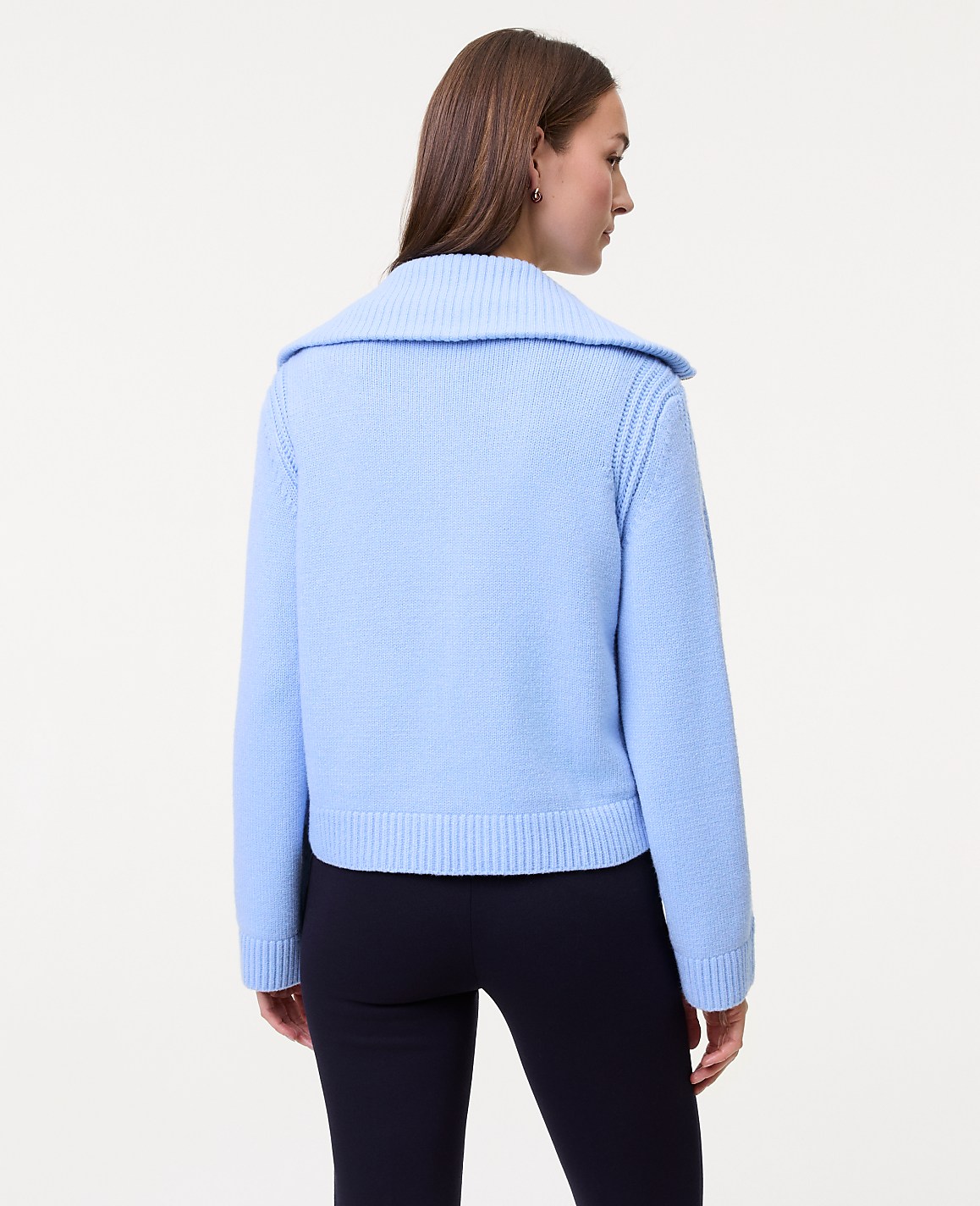 Weekend Contrast Stitch Sweater Jacket
