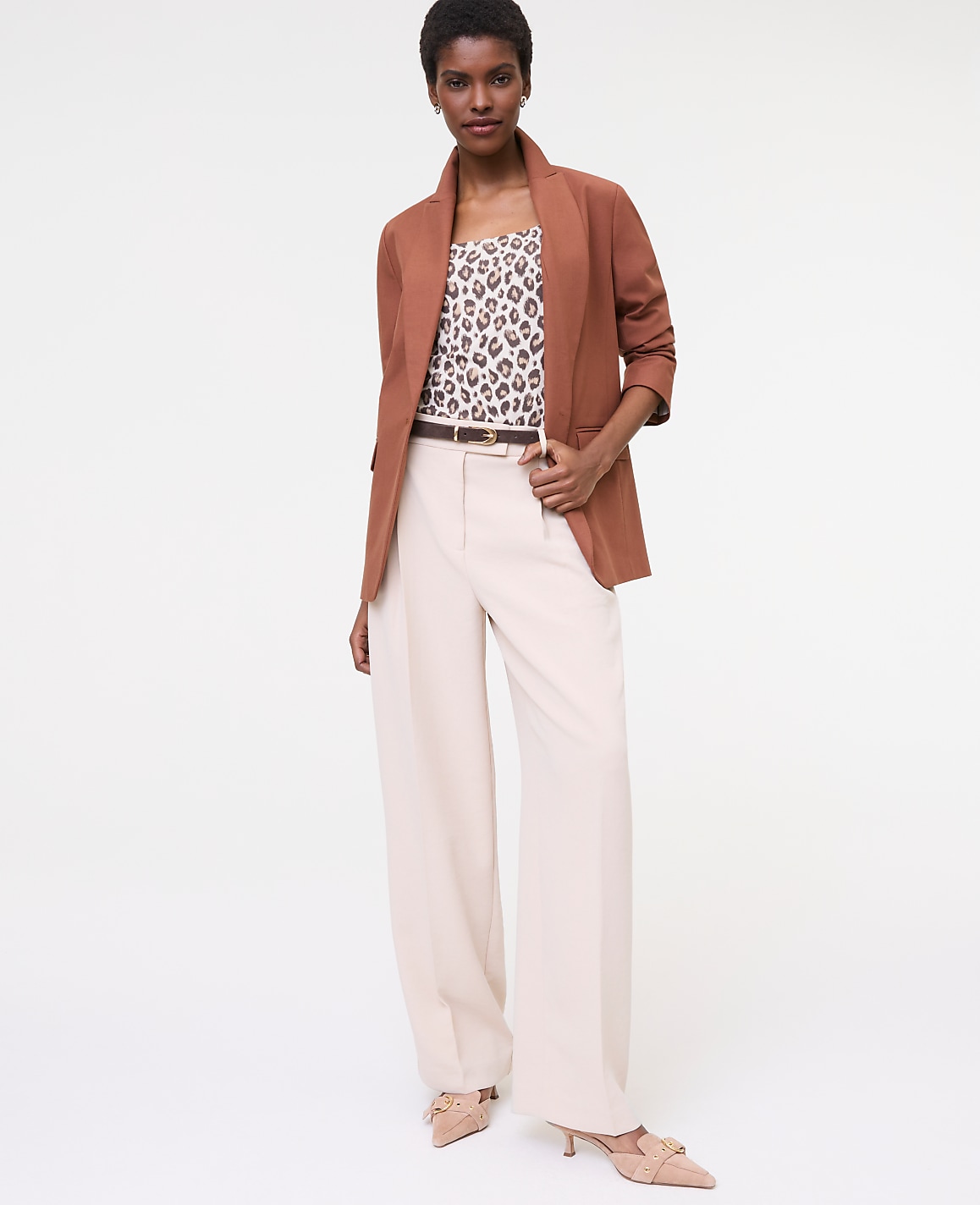 The Longline Blazer in Bi-Stretch Twill