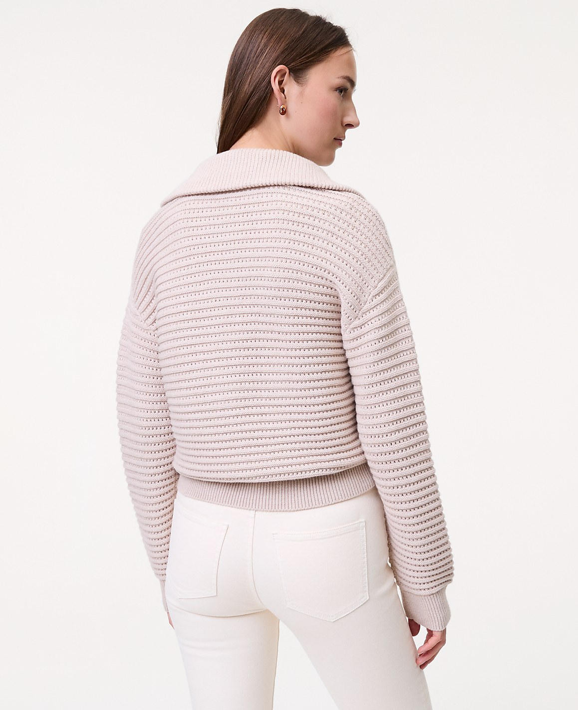 Weekend Textured Stitch Half-Zip Sweater