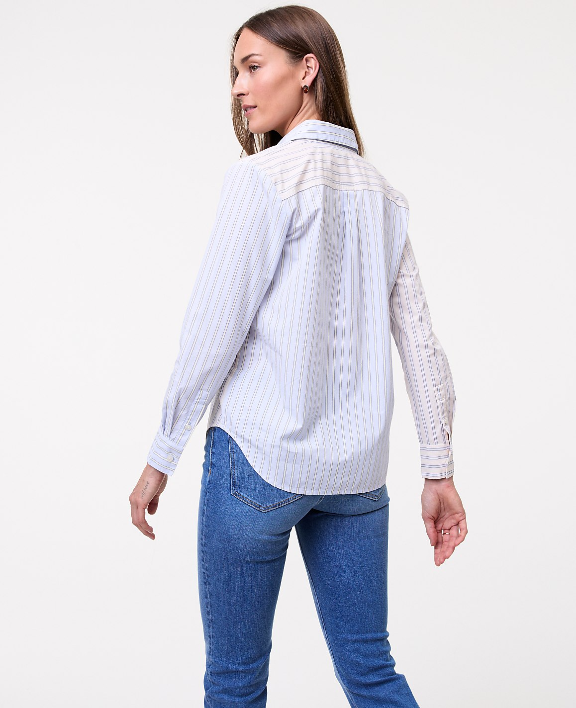 Petite Weekend Striped Relaxed Perfect Shirt