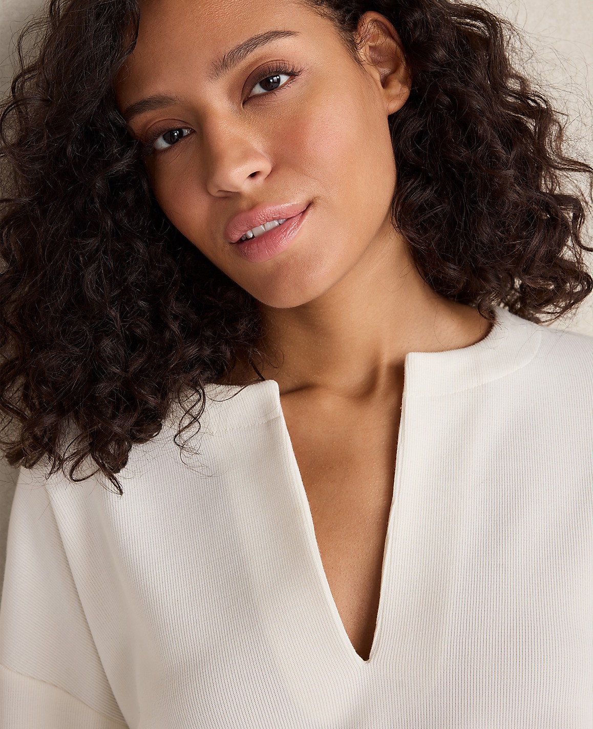 Haven Well Within Double Knit Split Neck Top