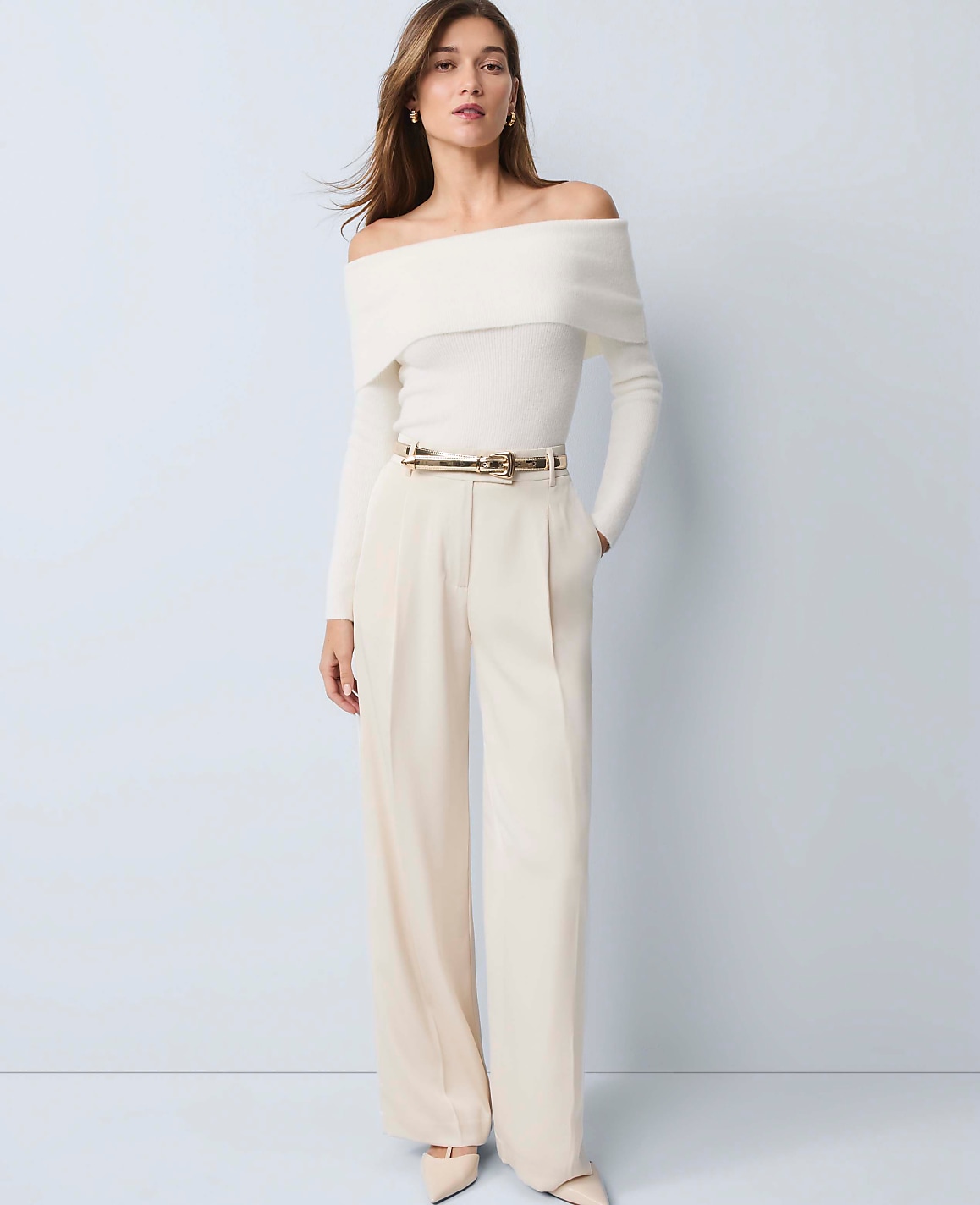 The Pleated Trouser in Satin
