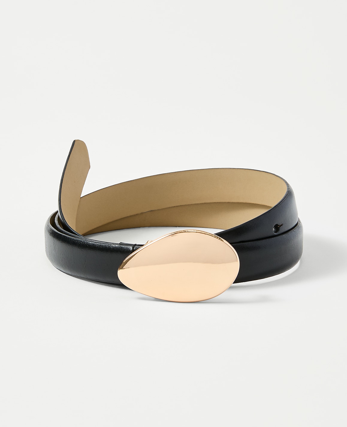 Leather Oval Buckle Belt