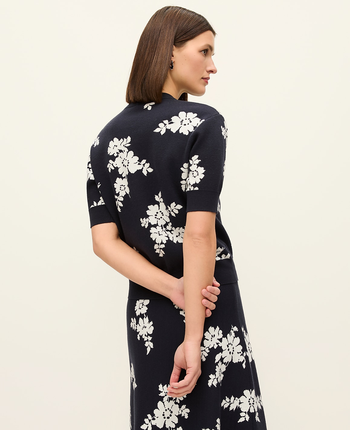 Floral Jacquard Sweater Tee