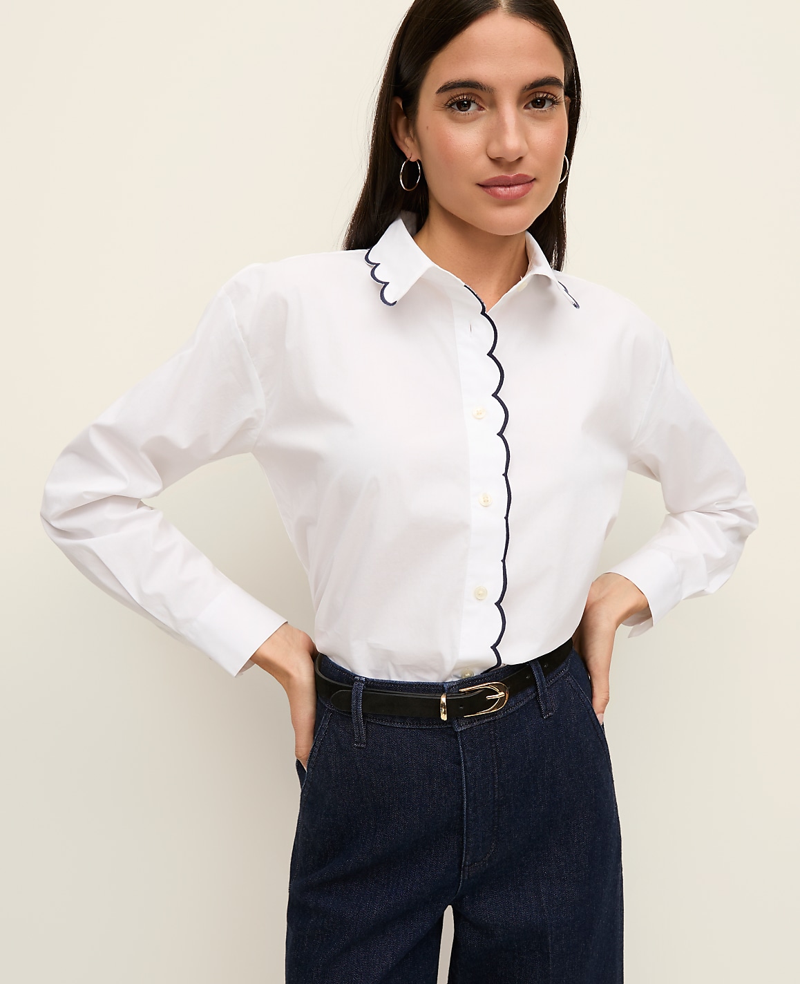 Scallop Trimmed Shirt