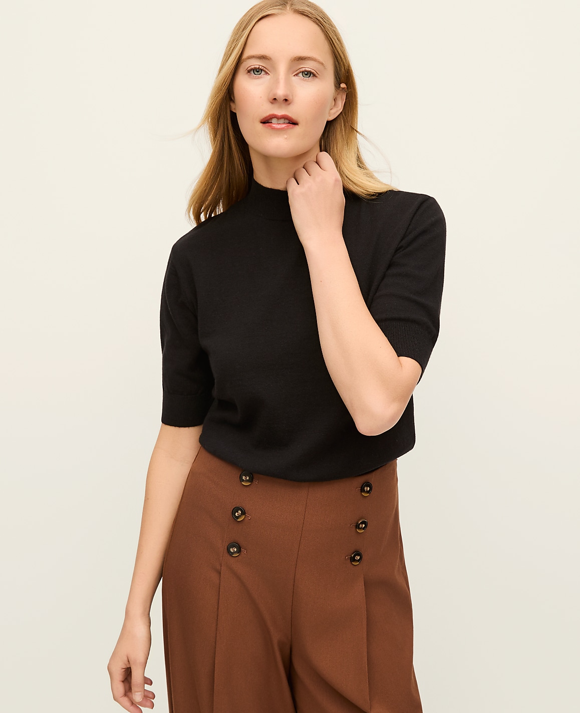 Mock Neck Sweater Tee