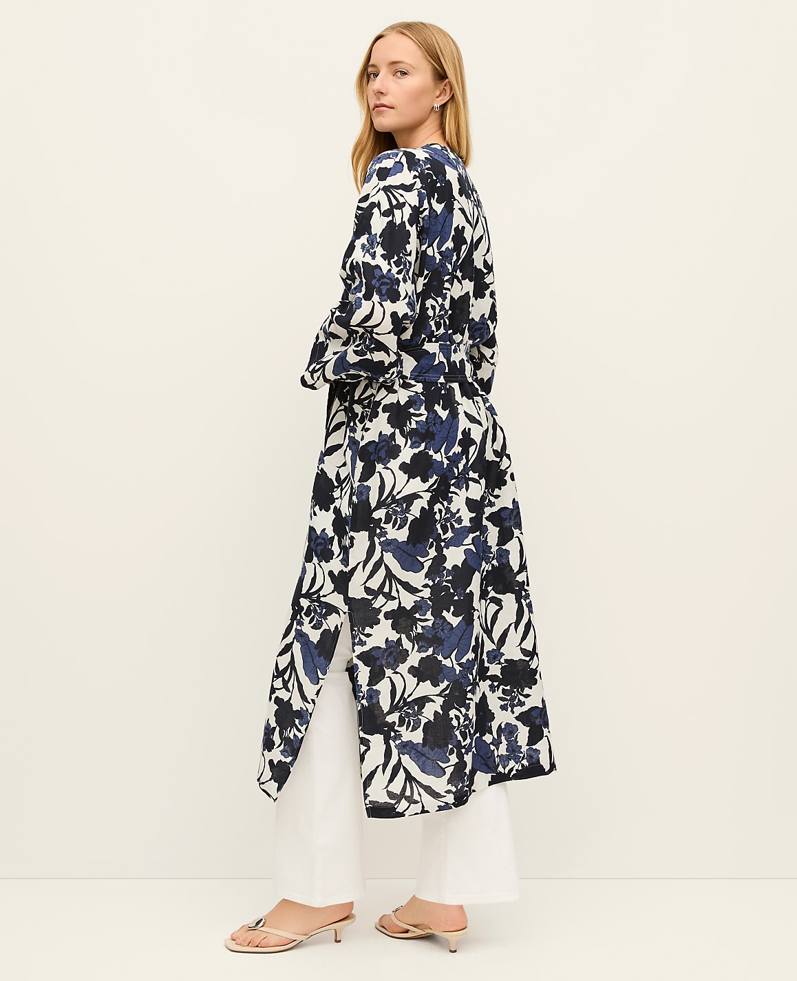 Floral Belted Kimono