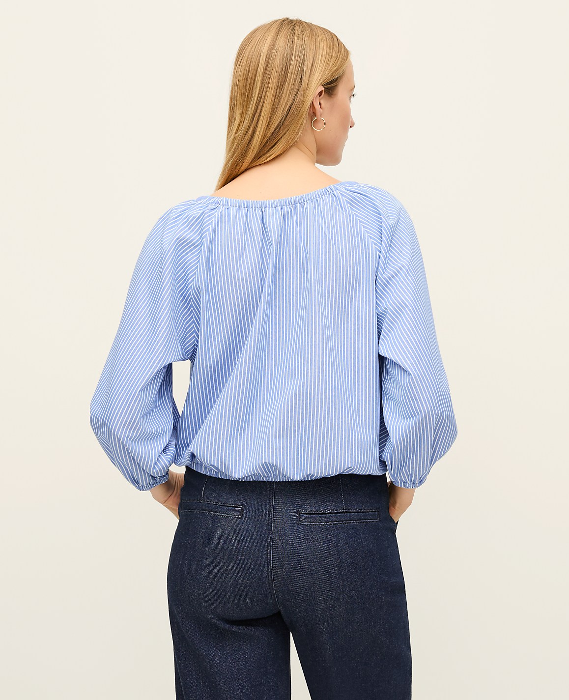 Striped Bubble Hem Top