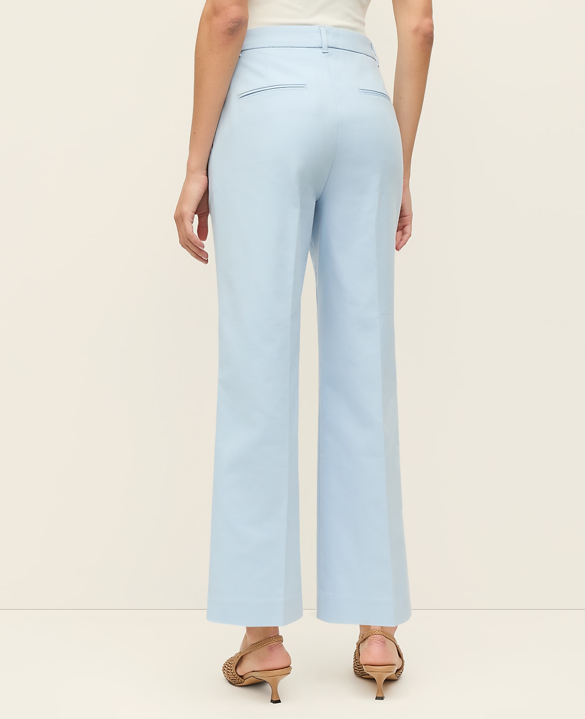 The Petite High Rise Everyday Ankle Pant in Doubleweave