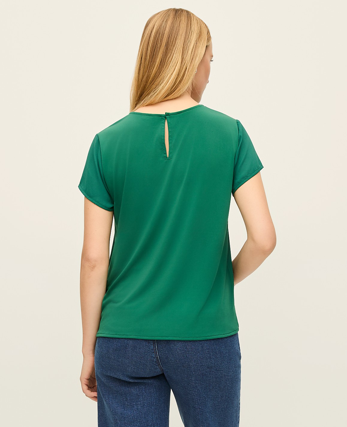 Mixed Media Crew Neck Tee