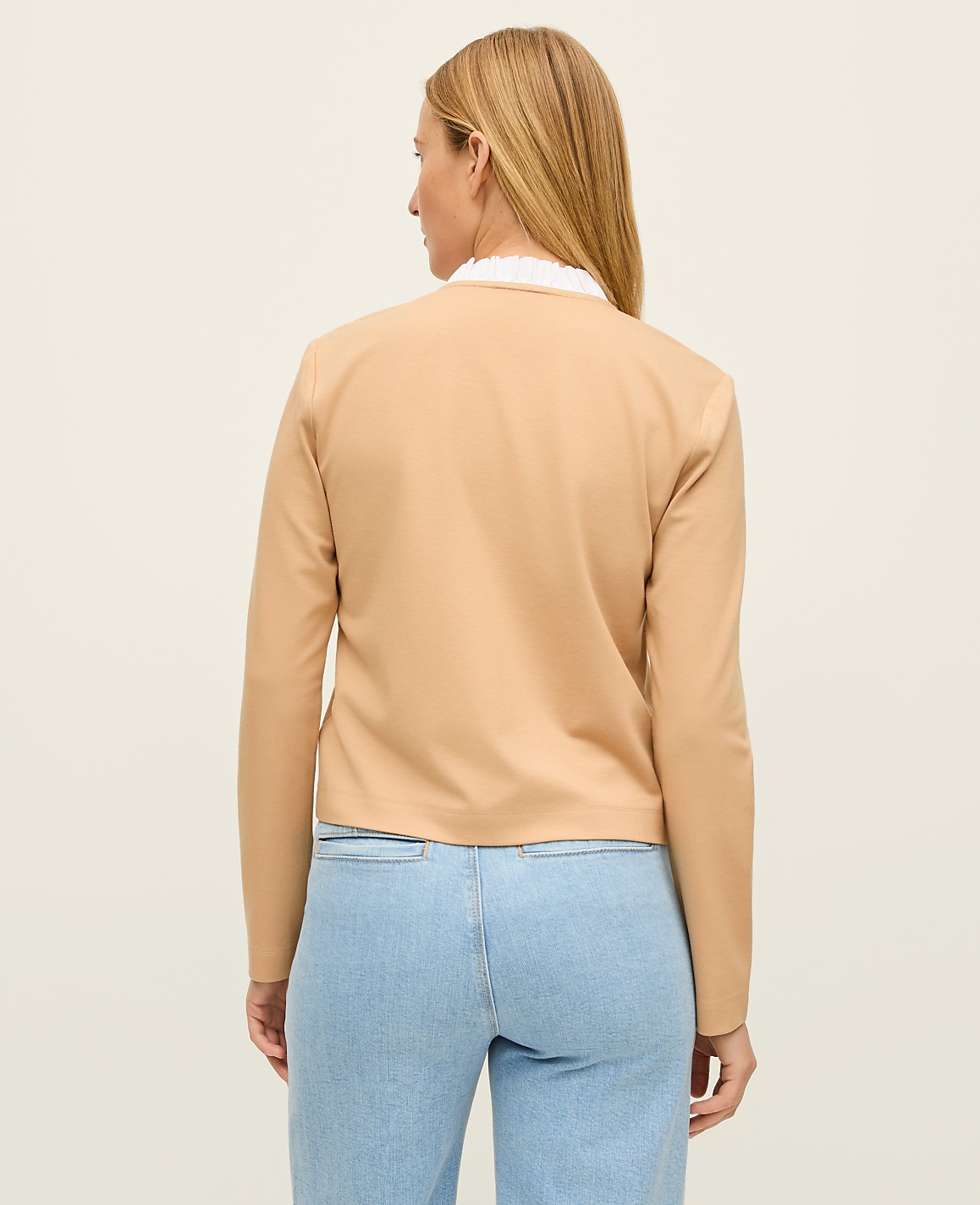 Ruffle Collar Knit Jacket