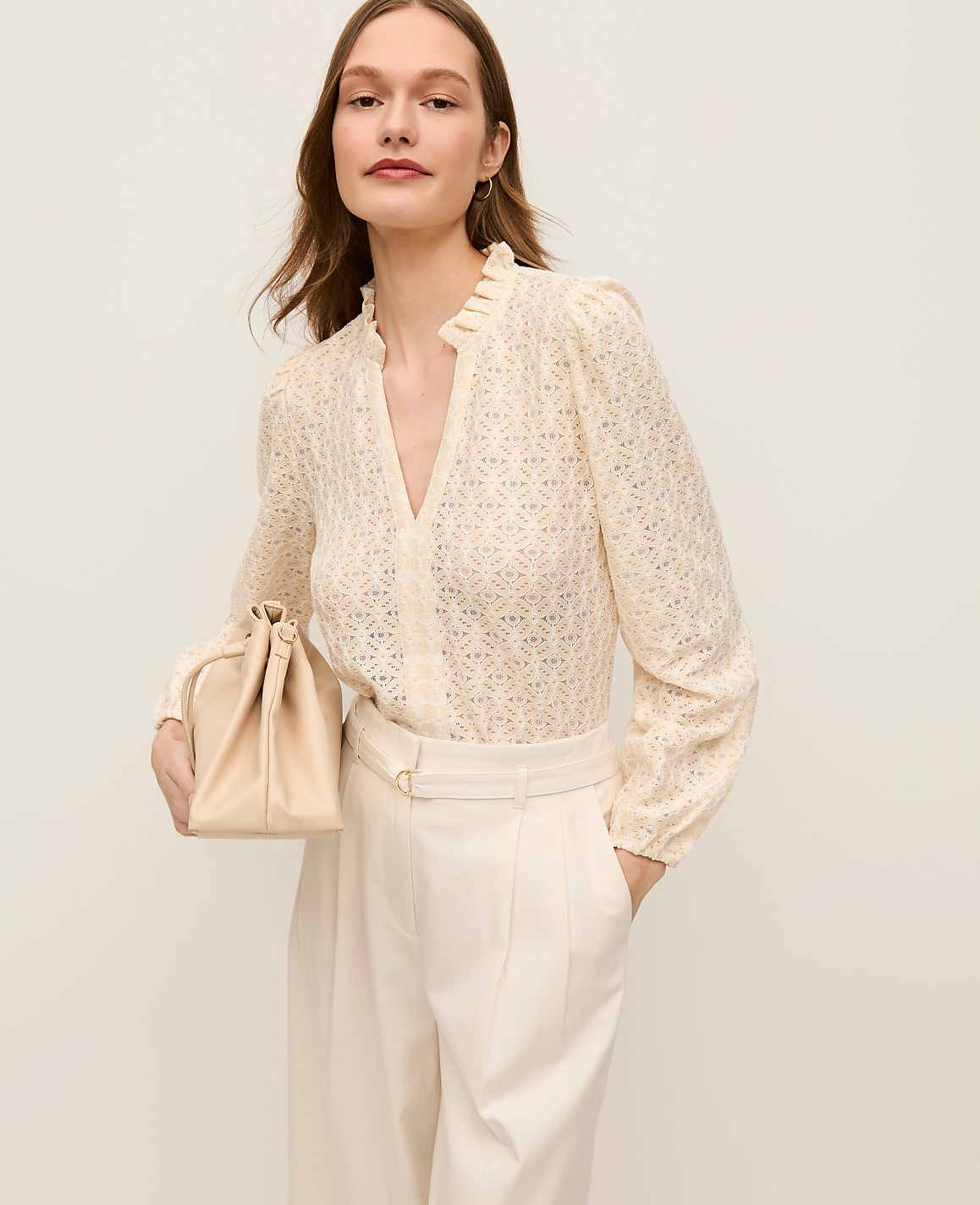Ruffle Collar Top