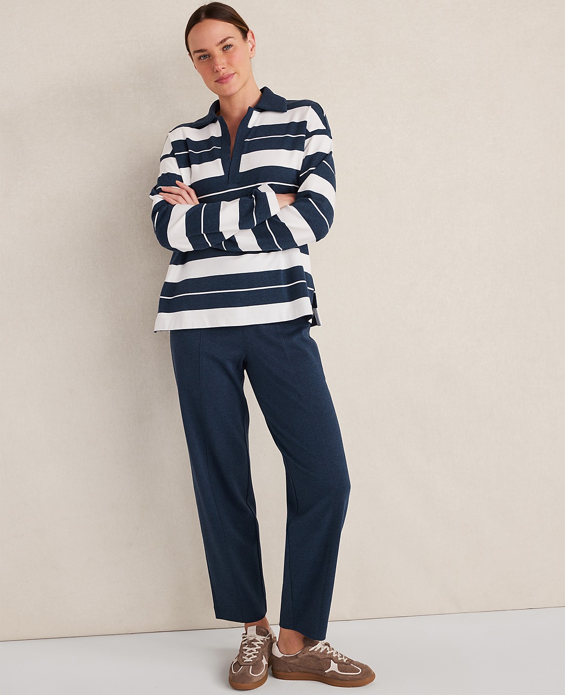 Haven Well Within Organic Cotton Interlock Barrel Leg Pants