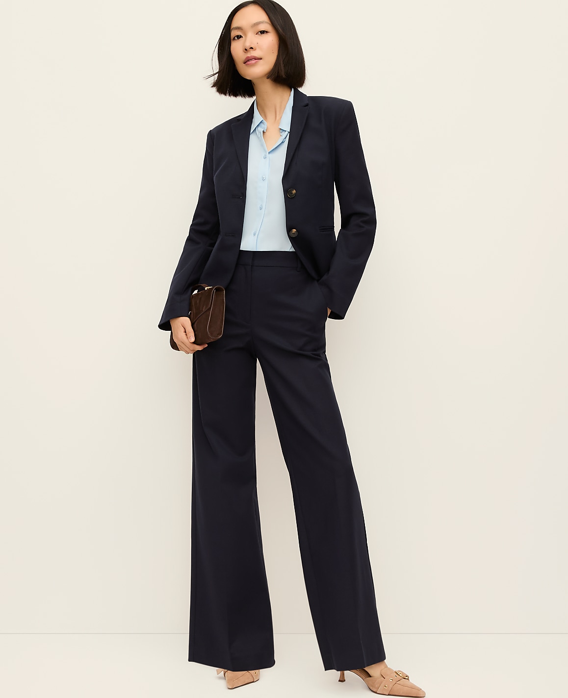 The Wide-Leg Pant in Doubleweave