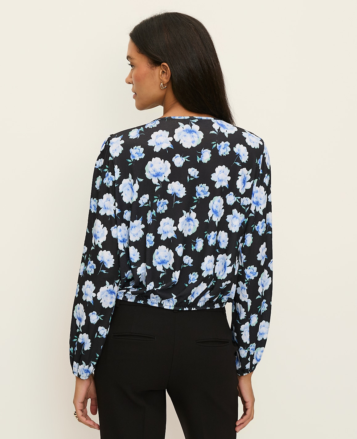 Petite Floral Bubble Hem Top