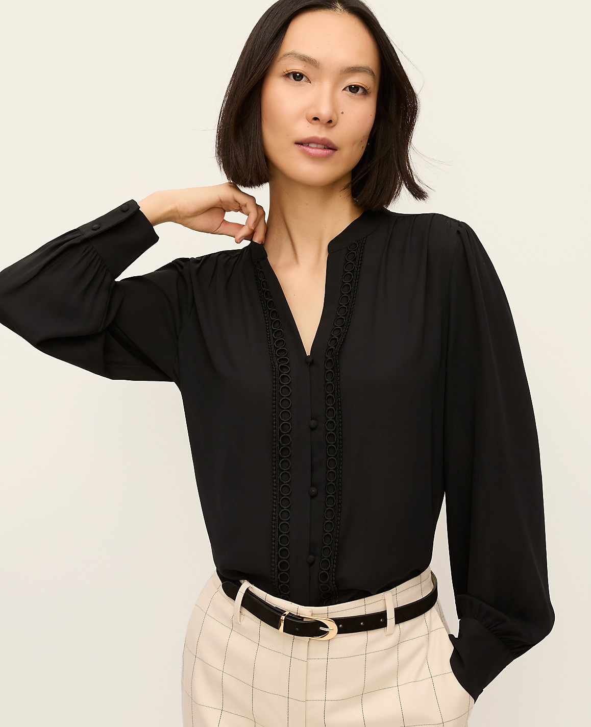 Lace Trim Blouse