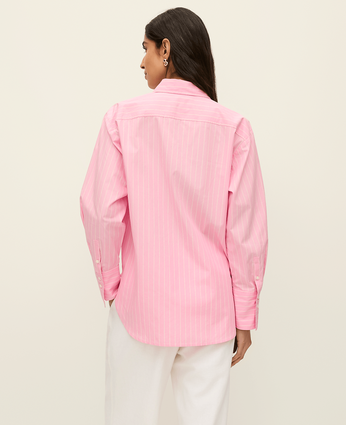 Petite Striped Oversized Shirt