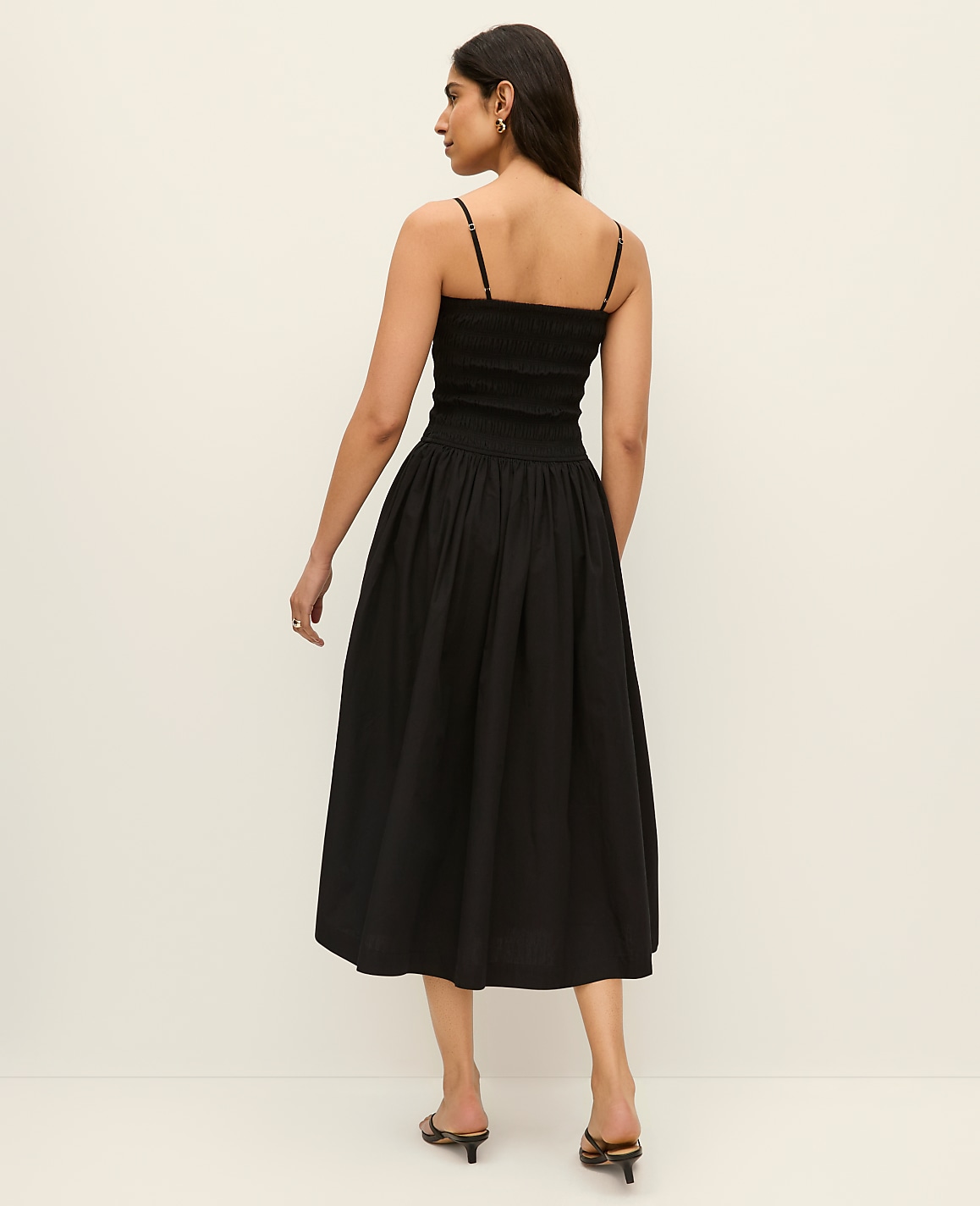 Petite Smocked Flare Maxi Dress