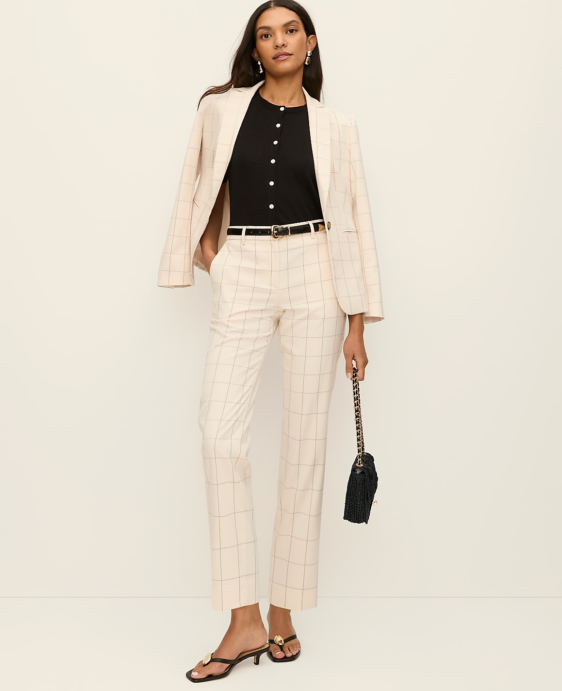 The Eva Ankle Pant in Windowpane