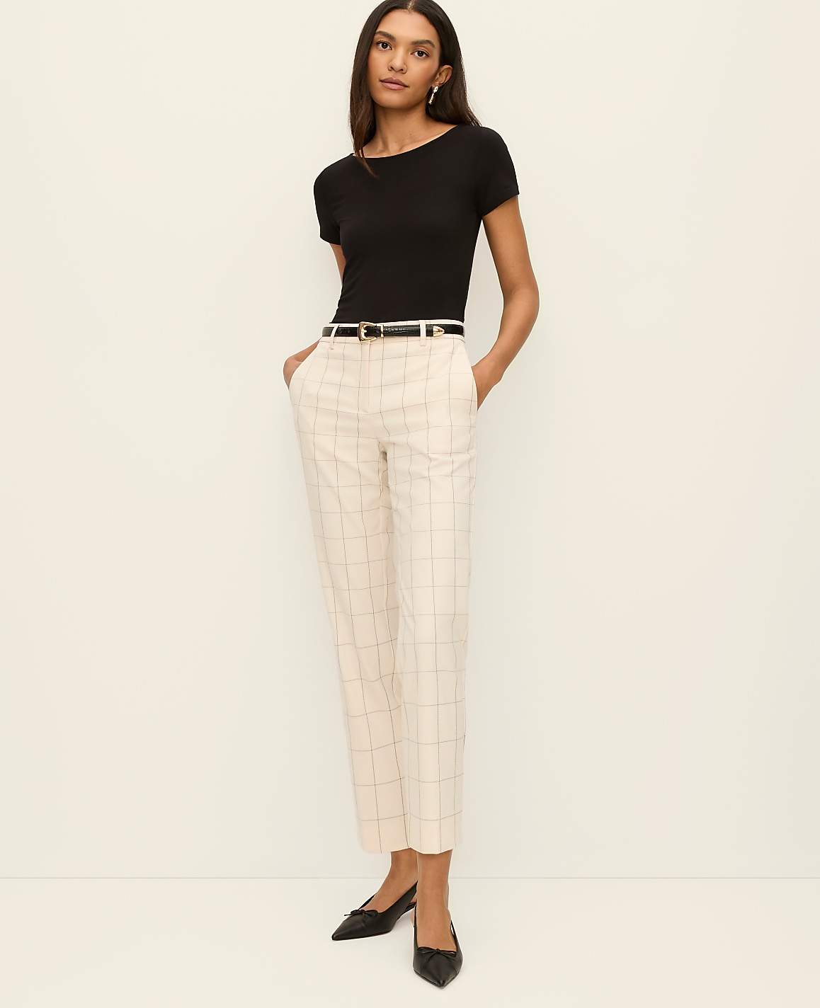 The Eva Ankle Pant in Windowpane