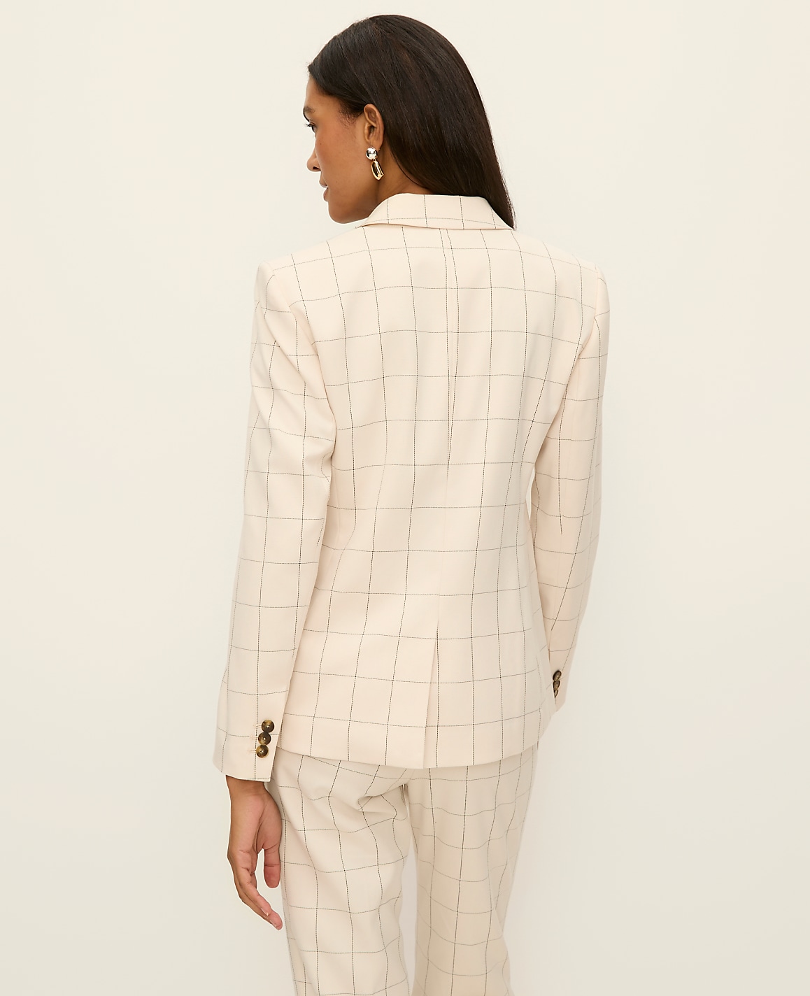 The Petite Hutton Blazer in Windowpane