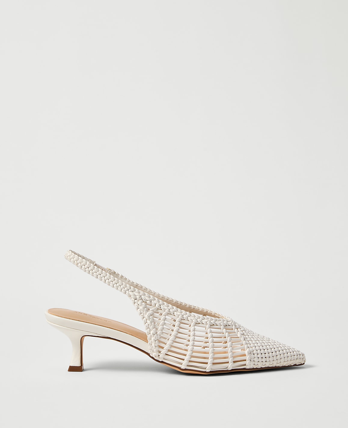 Woven Nip Toe Slingback Pump