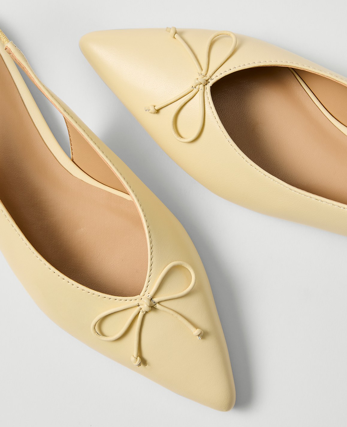 Weekend Leather Bow Slingback Flat