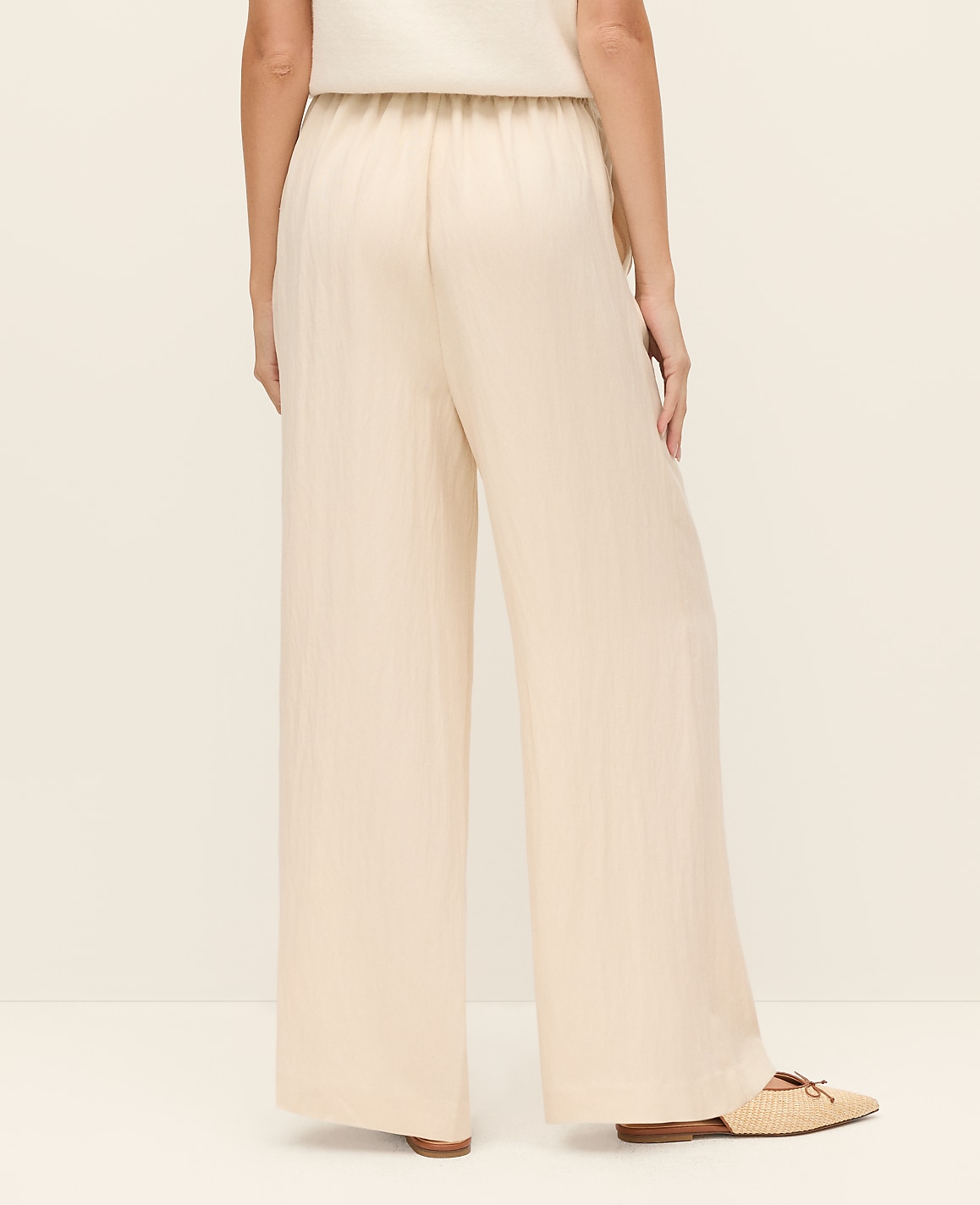 Petite Weekend Easy Fit Wide-Leg Pant