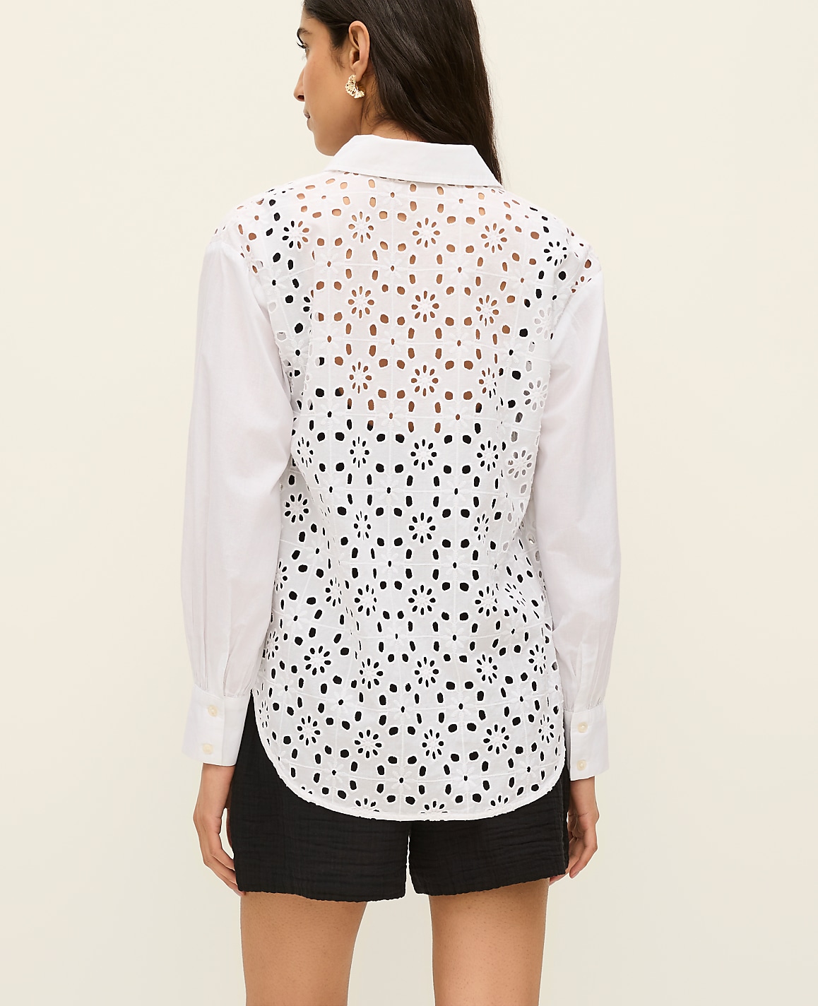 Eyelet Oversized Shirt
