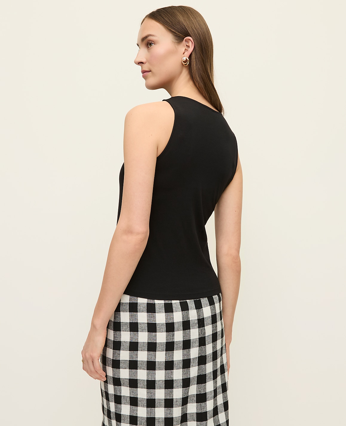 Crew Neck Halter Tank Top