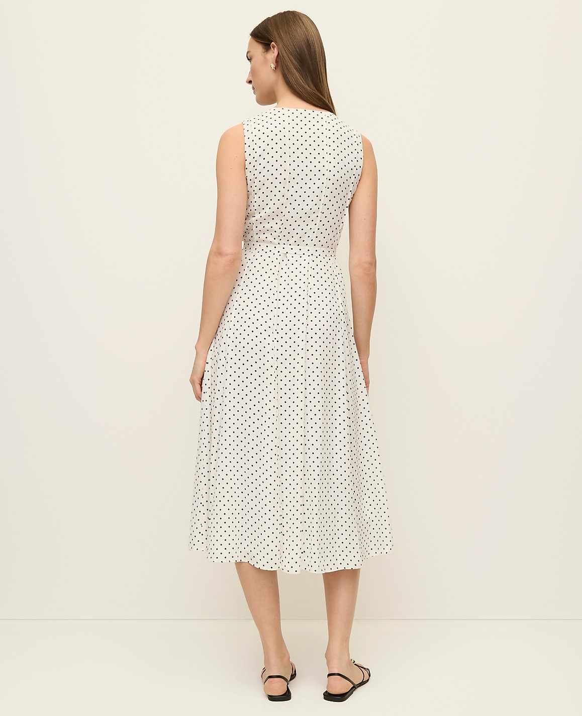 Petite Micro Dot Flare Dress
