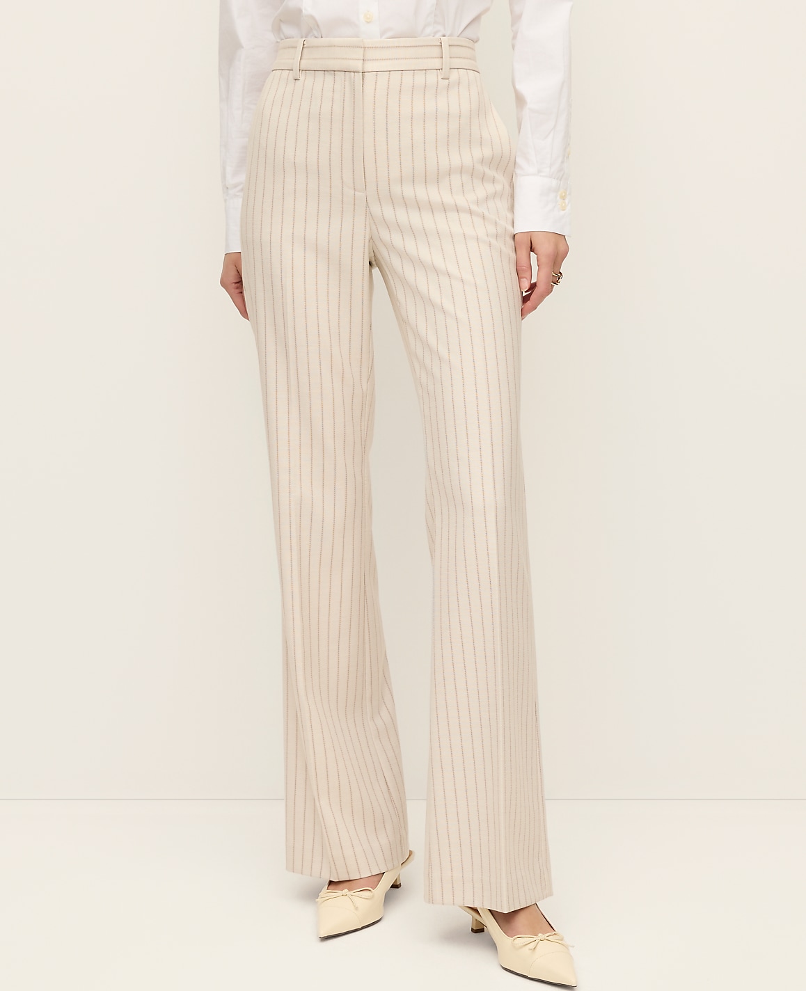 The Flare Trouser in Pinstripe