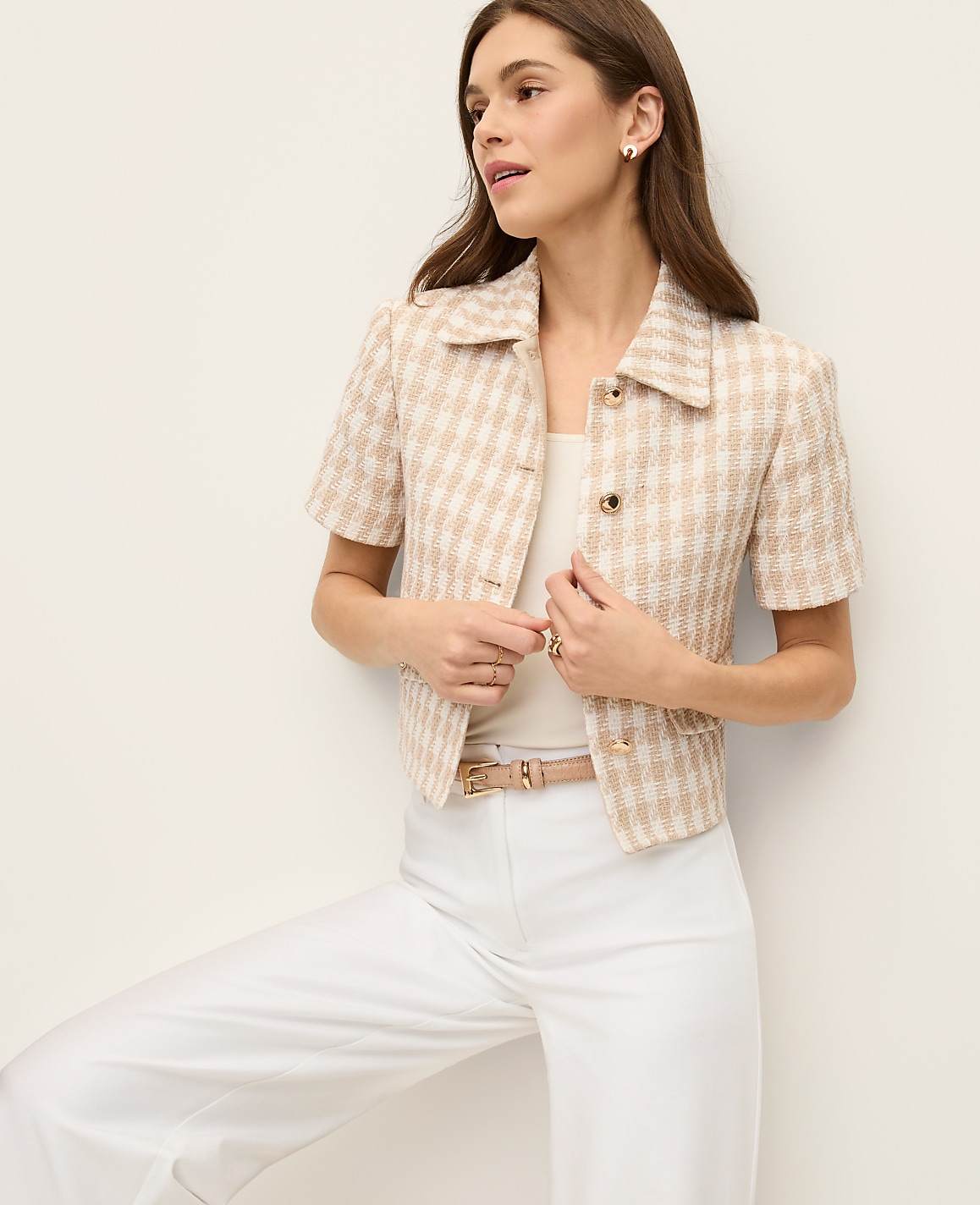 Houndstooth Tweed Jacket