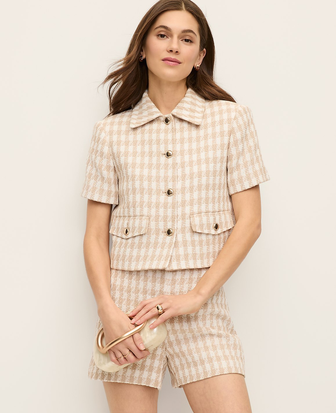 Houndstooth Tweed Jacket