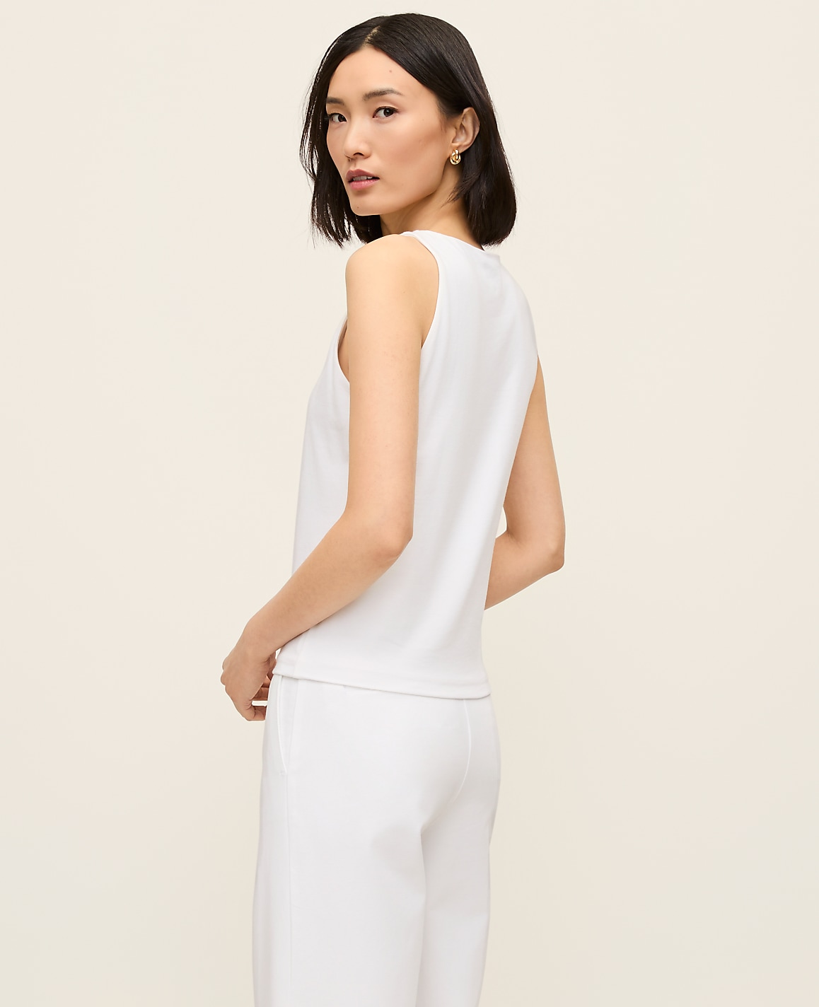 Crew Neck Halter Tank Top