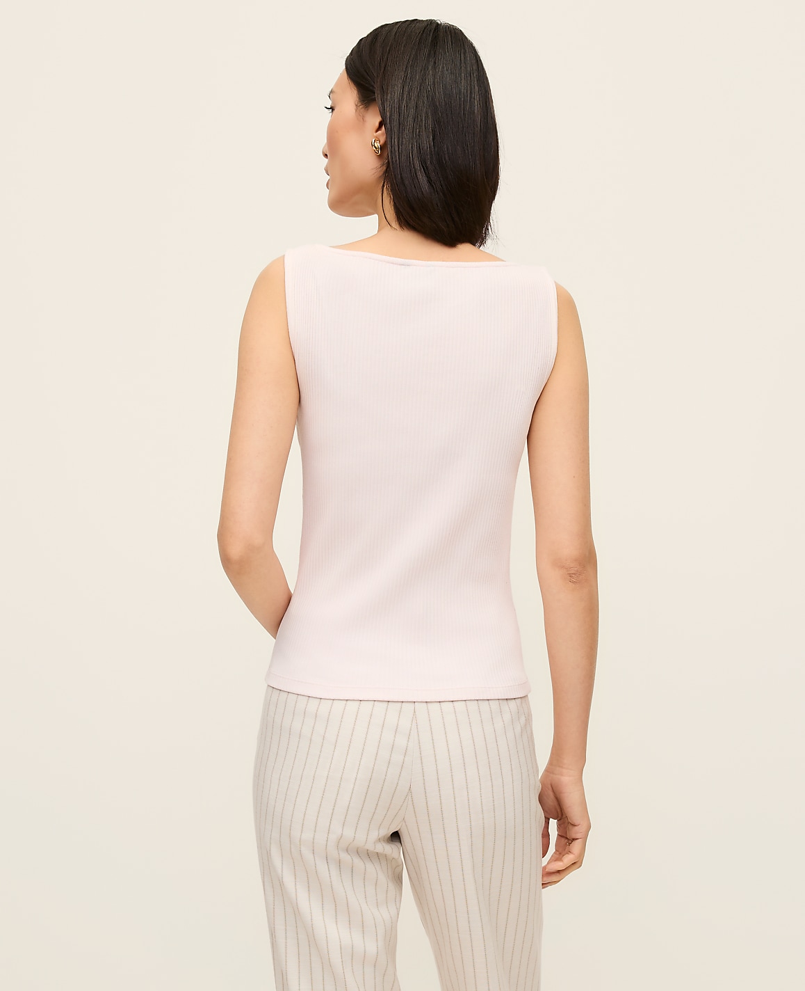 Ribbed Sleeveless Button Top