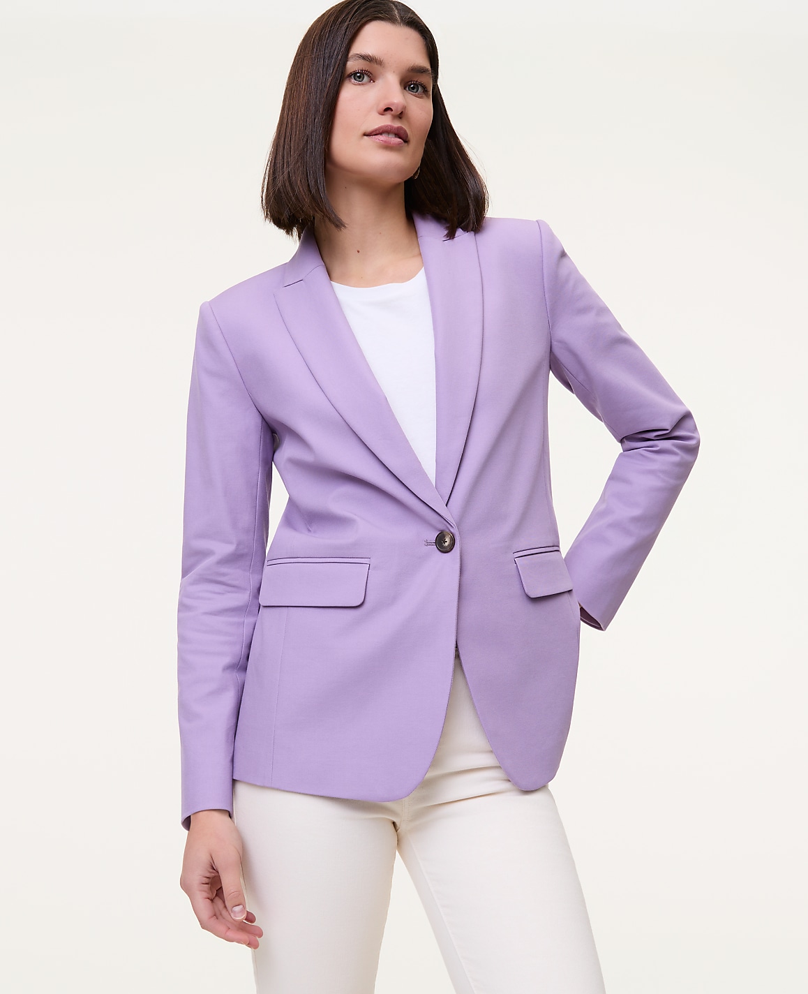 The Longline Blazer in Bi-Stretch Twill