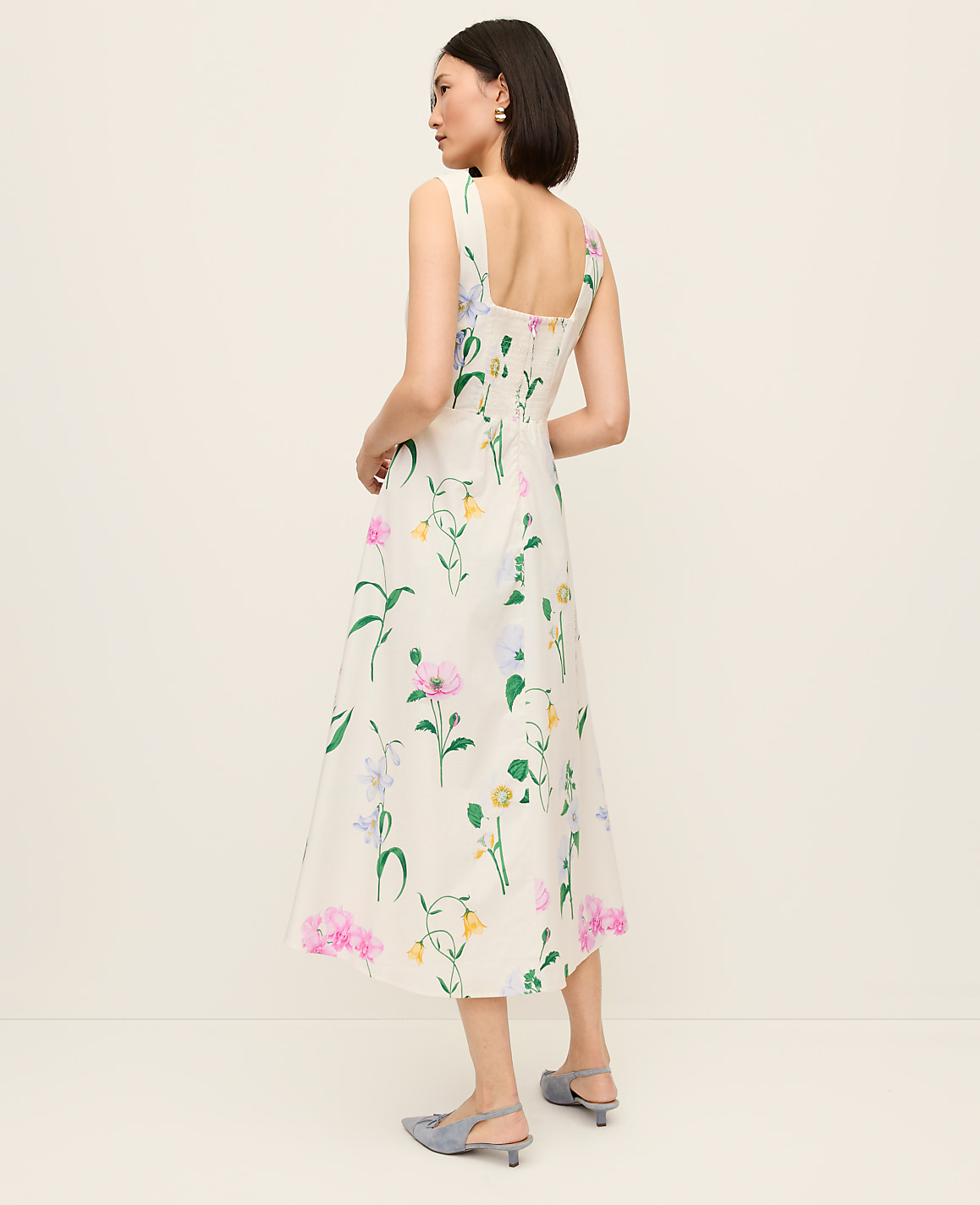 Petite Floral Flare Midi Dress